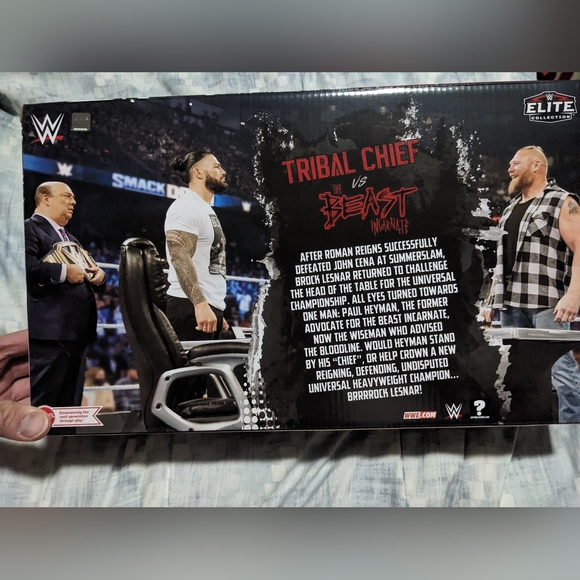 WWE Elite Collection Roman Reigns Brock Lesnar and Paul Heyman 3 pack of Figures - Picture 2 of 2